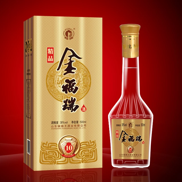 福瑞38度精品金福瑞浓香型白酒整箱500mlx6瓶装简装好喝38度500ml