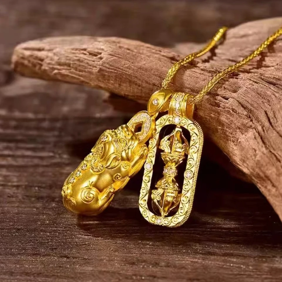 坠链均足银 吊坠明星同款刚杵貔貅套链 质感超级好