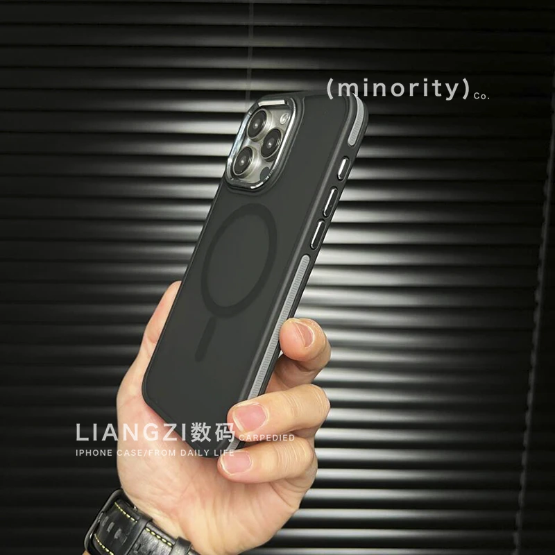 适用Magsafe磁吸苹果16Promax/15pro肤感磨砂手机壳男女高级感