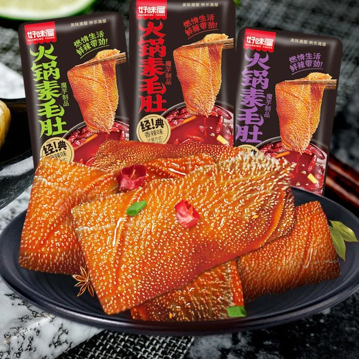 火锅毛肚魔芋即食爽素毛肚麻辣零食辣条小吃混合味
