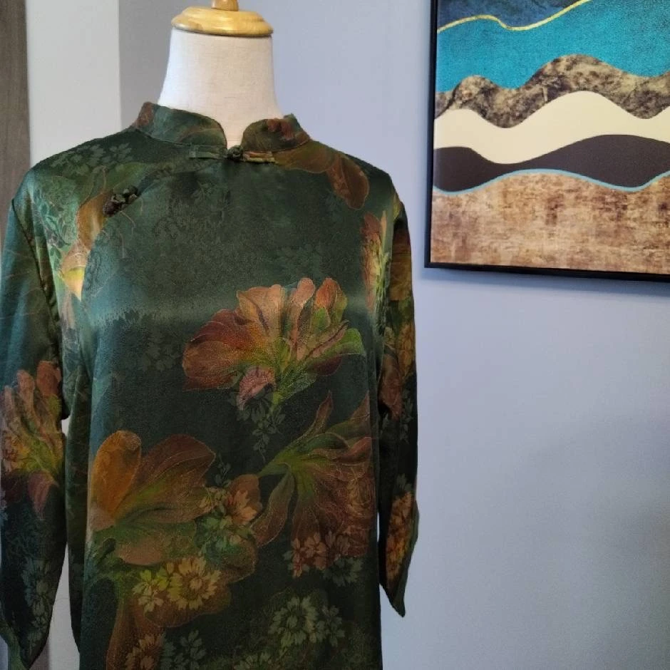 桑蚕丝衣服（100桑蚕丝）香云纱秒拍链接
