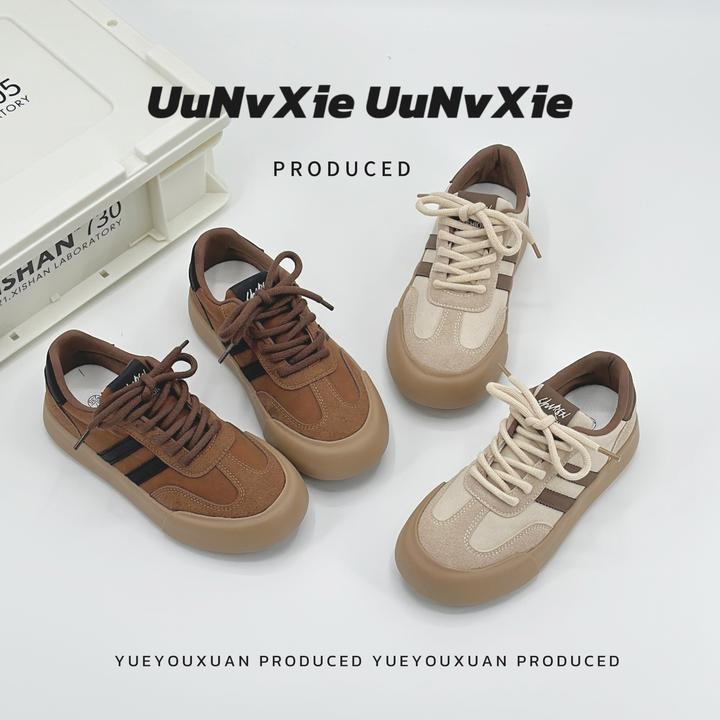 【UU】“美拉德”复古德训鞋女2024新款秋季百搭ins防滑休闲板鞋