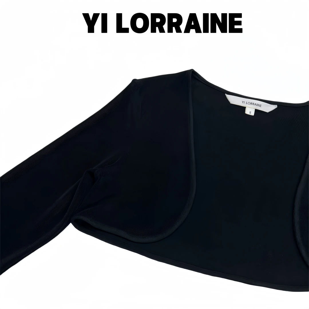 YI LORRAINE/旖洛琳原创设计醋酸长袖短款外披