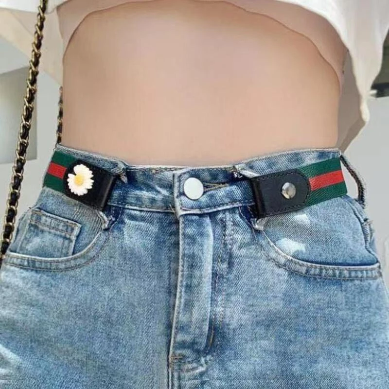 百搭松紧弹力懒人腰带牛仔无痕简约裤腰带时尚韩版潮流复古腰带