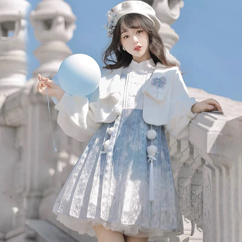 【现货】雪域龙语 秋冬lolita公主裙子日常甜美可爱蓬蓬连衣裙短裙