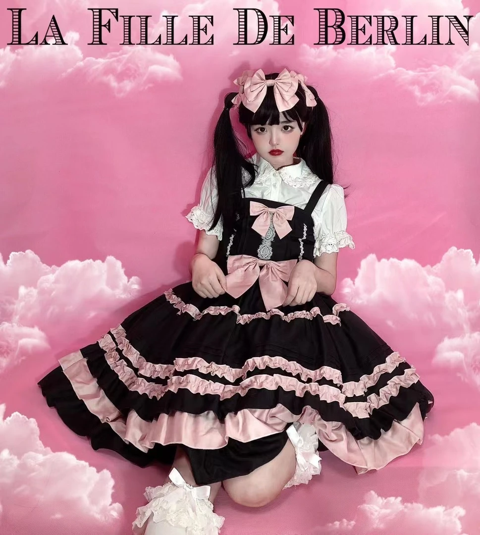 【现货】柏林少女jsk吊带连衣裙可可甜心酱原创可爱日常百搭闺蜜