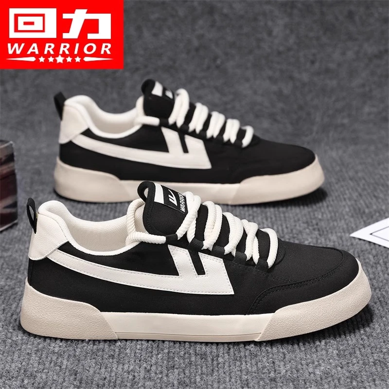 回力帆布鞋春季2024新款黑白鞋子男士休闲运动鞋百搭情侣板鞋潮流