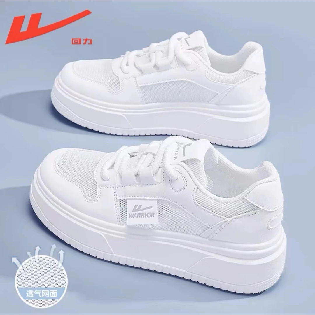 回力女鞋2024小白鞋百搭透气软底潮鞋学生厚底春夏韩版轻便ins