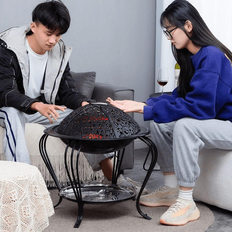 烤火炉家用火盆室内火炉炭炉冬天木炭烤火盆庭院户外取暖炉炭火炉