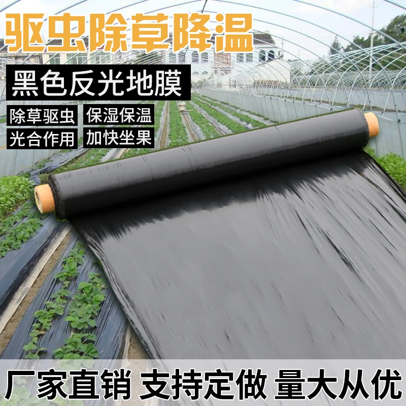 农用种植加厚抗老化黑地膜塑料薄膜除草保温保湿地膜农用薄膜