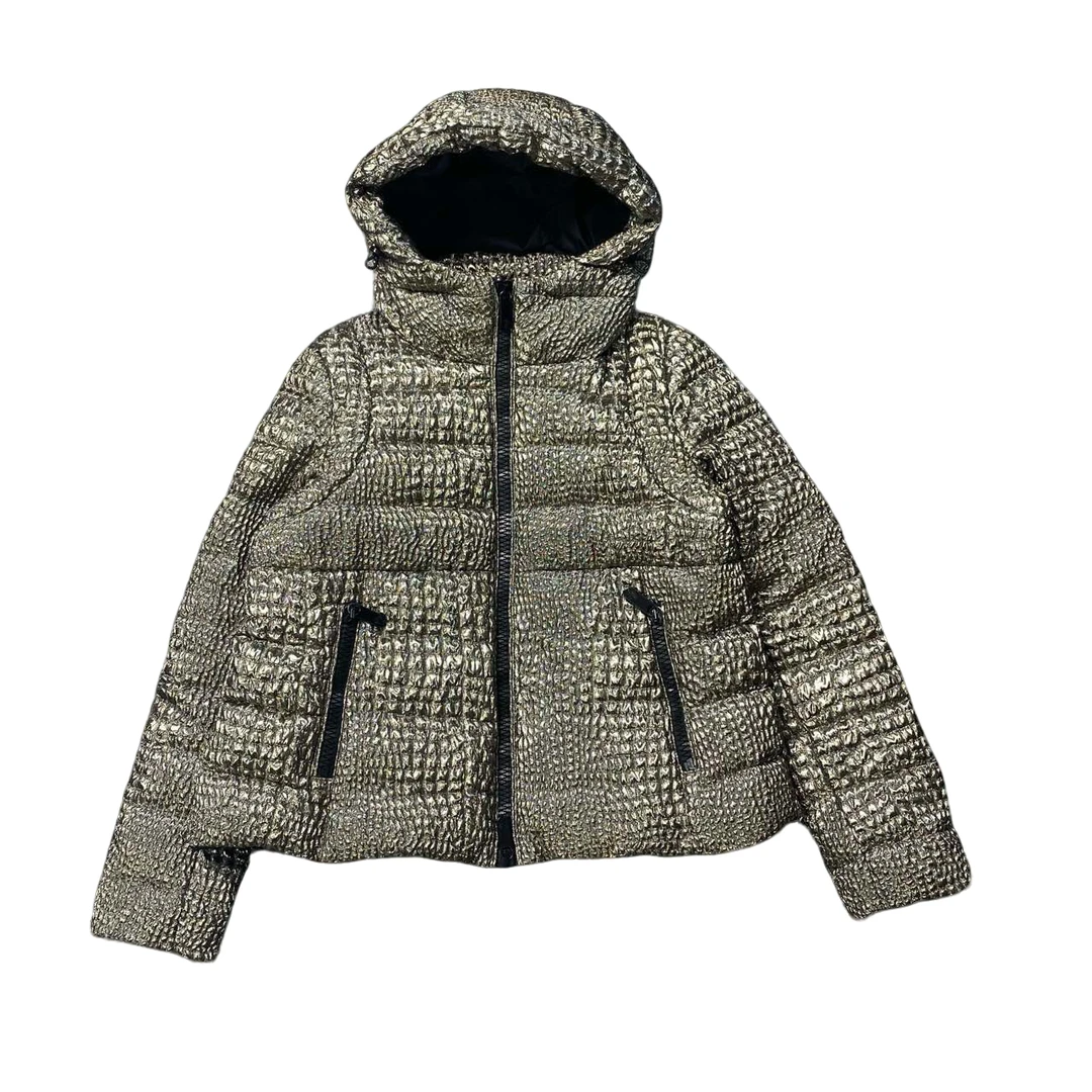 CQ Moncler金色连帽棉服外套/2码/99新/公价16000/54639