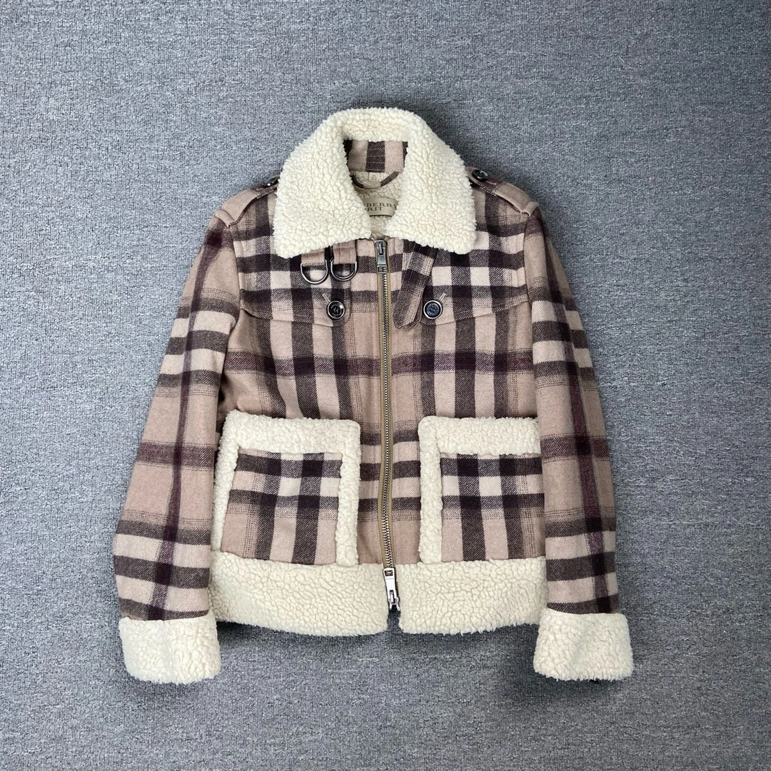 CD Burberry 大格子羊羔外套/Uk6/96新/公价8840/52136