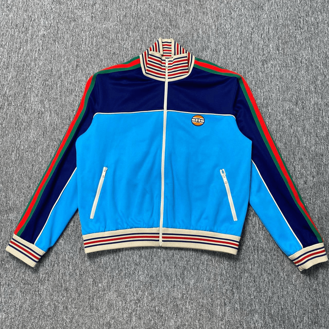Gucci SS21拼色徽标拉链外套/XXXL码/98新/轻微勾丝/毒5999/16982