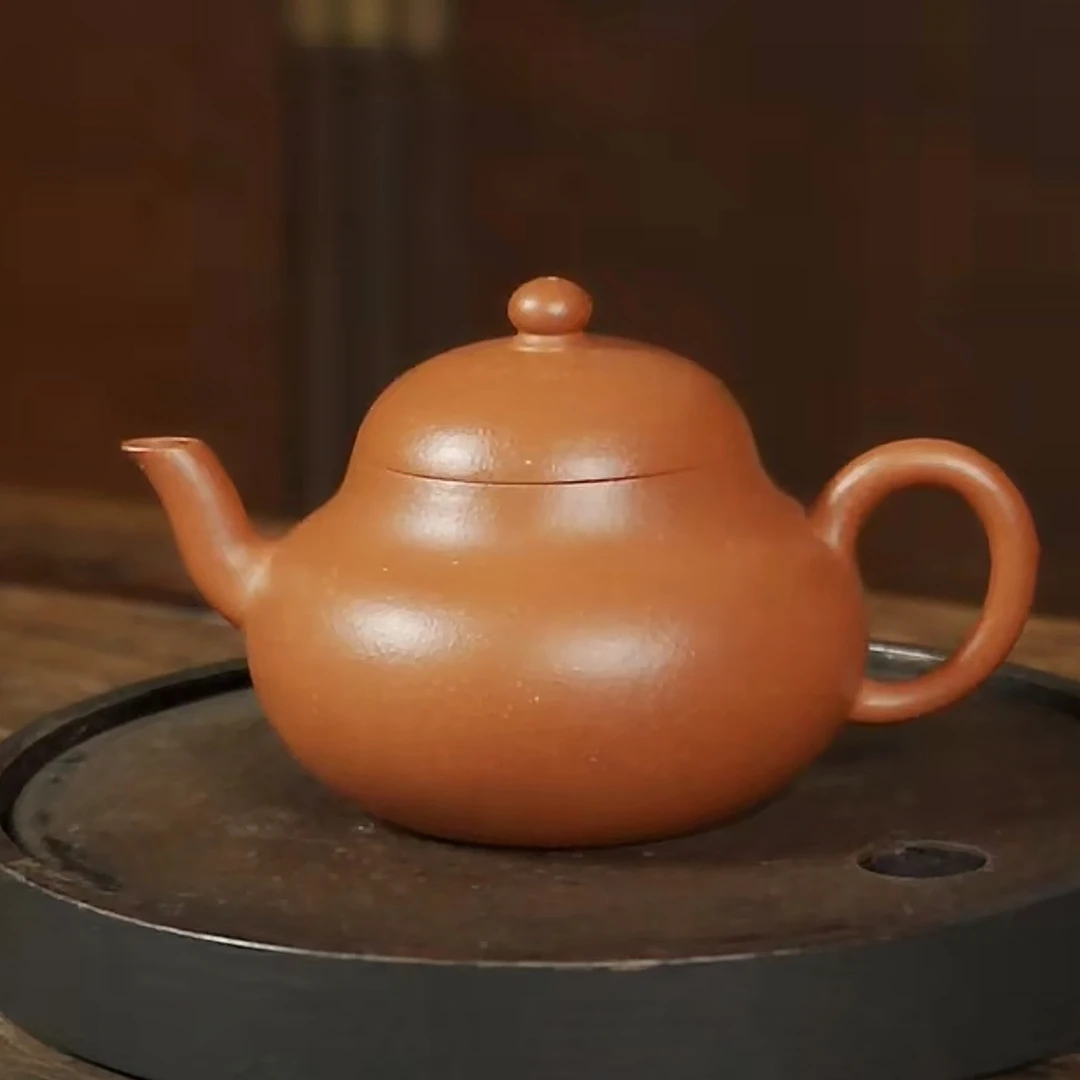泽物 承古坊史鹏文 梨形 朱泥 160cc 师承朱勤勇 全手工紫砂壶