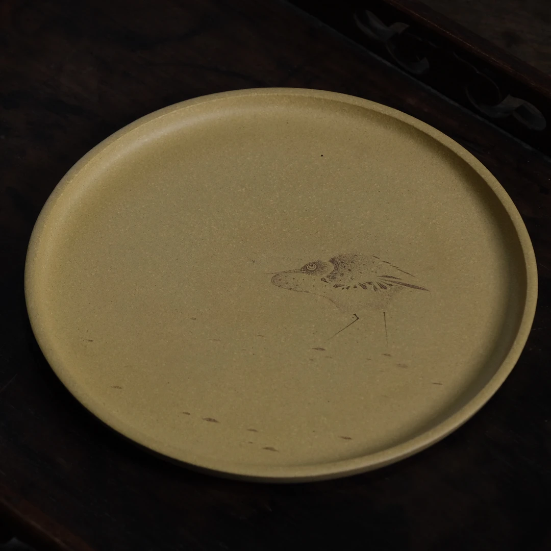 泽物 | 王翔老师作品 文盘段泥直径15.5cm抟砂集同款干泡盘纯手工