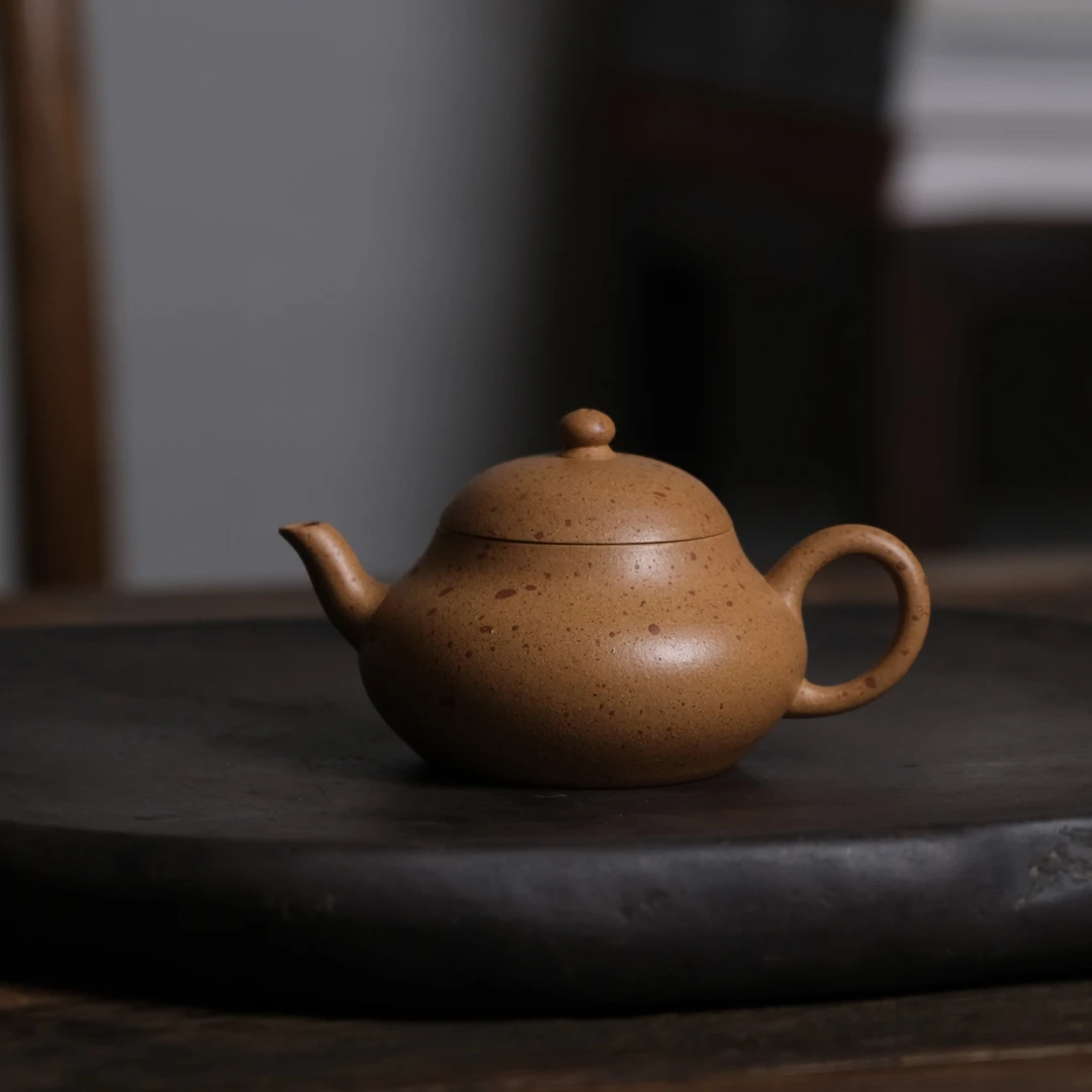 泽物承古坊张燎新品桃花梨段泥梨形130cc师承朱勤勇宜兴紫砂壶