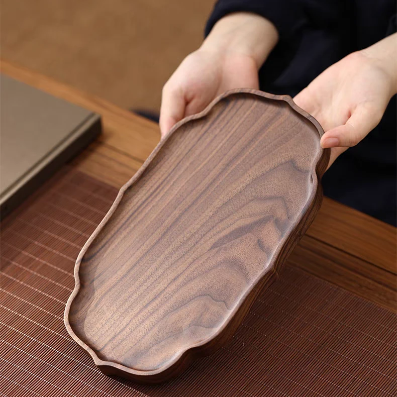 微瑕疵北美黑胡桃木茶托盘壶承干泡台介意慎拍