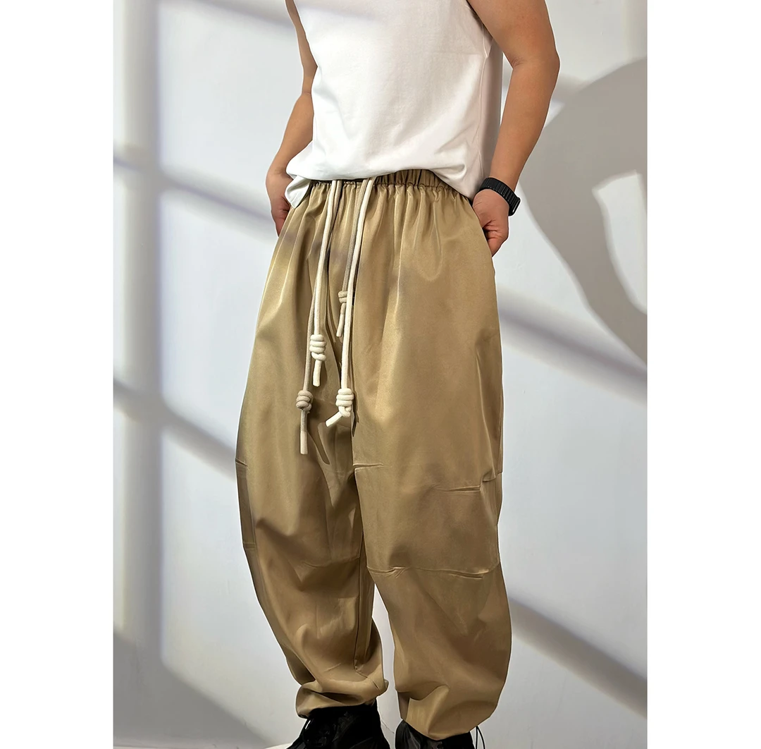 陆星家【工装伞兵裤】春季纯色男士宽松休闲裤户外工装裤休闲潮K004