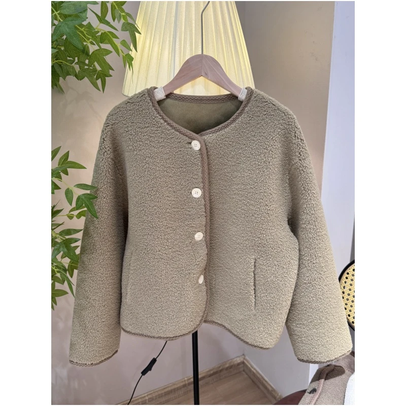 「芊芊家」羊羔毛 软糯手感皮毛一体毛毛外套Q0242