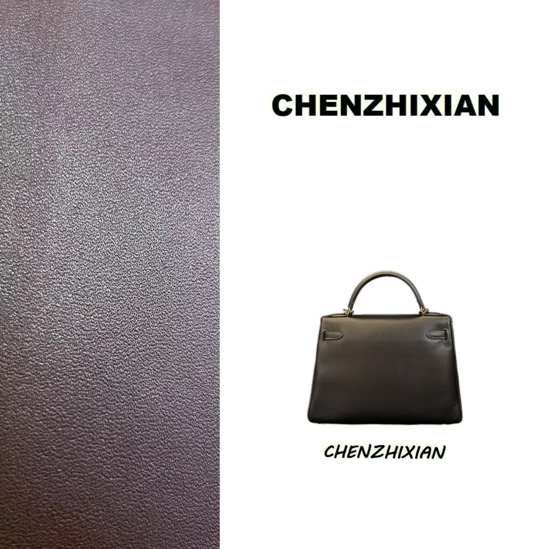 CHENZHIXIAN【风雨偏偏】32厘米马鞍皮手提包