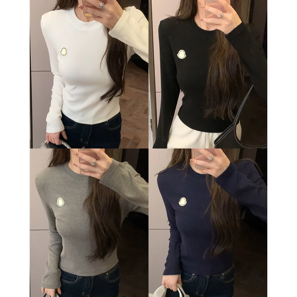 【mimius】七七 简约小标圆领修身加厚打底T恤 F11196