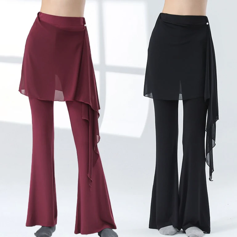 古典舞练功裤裙裤跳舞裤子广场舞演出裤子现代舞形体喇叭裤莫代尔