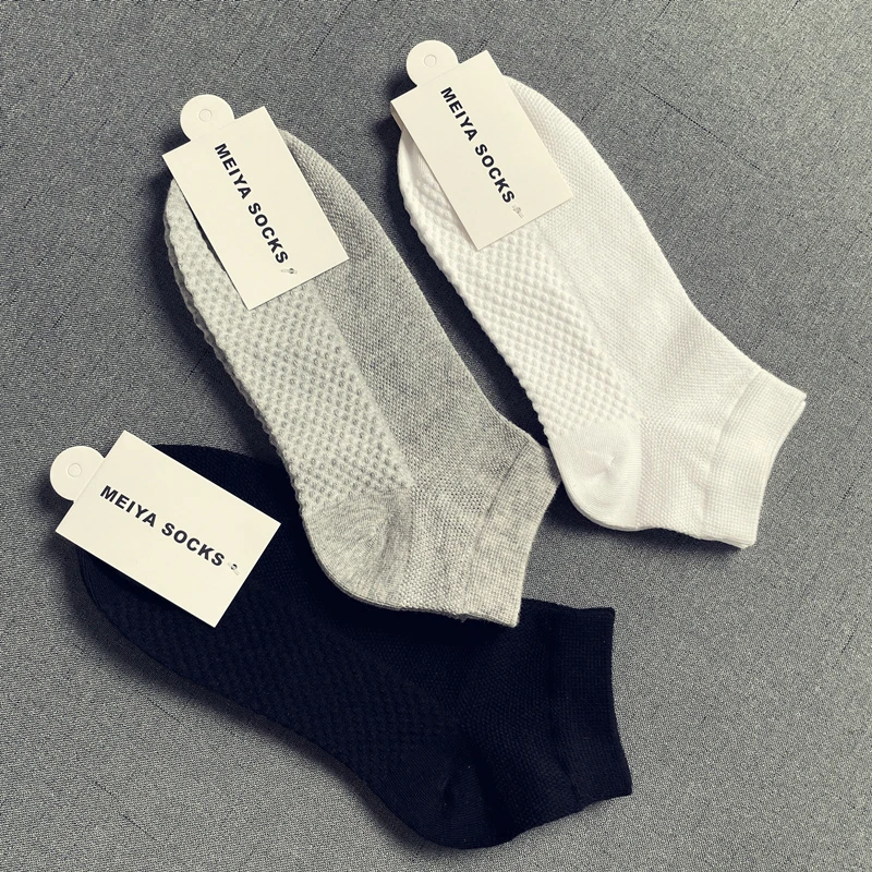 袜子男短袜夏季薄款网眼防臭吸汗透气夏天短筒男士船袜女中筒棉袜