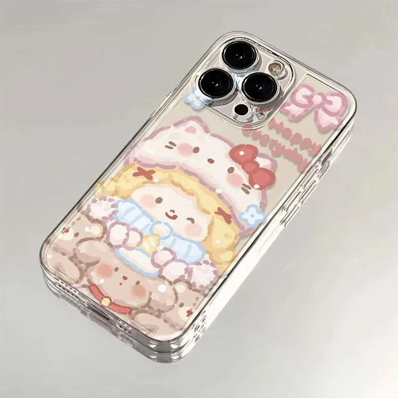 围巾小狗苹果15ProMax手机壳iPhone14新款13可爱12简约11软壳X女8