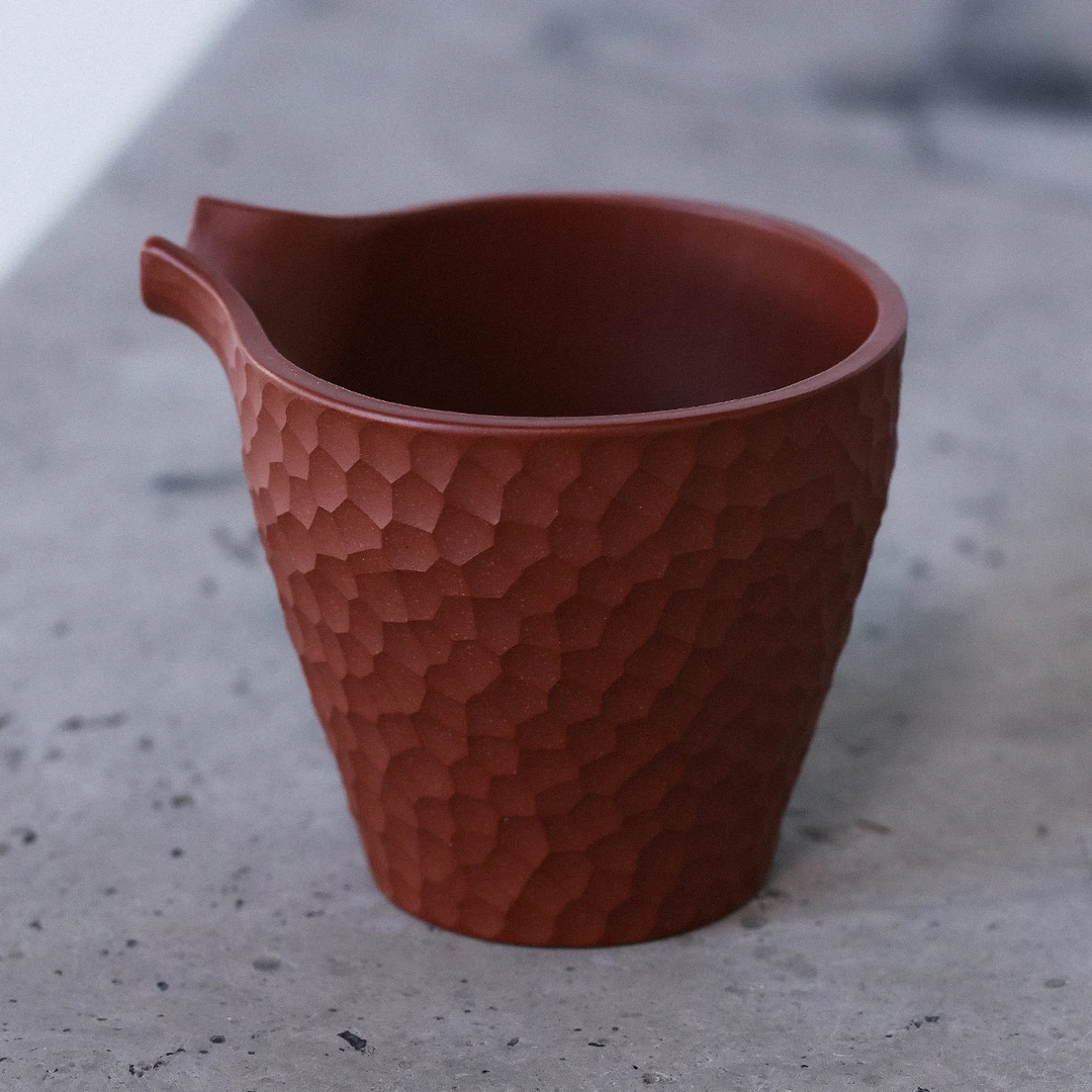 寻臣紫砂朱泥锤纹公道杯110ml锤目纹分茶器家用创意茶器