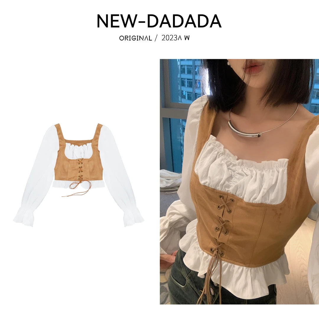 利达 NEW DADADA【伯克学院】休闲百搭时尚修身设计感潮流上衣DS228