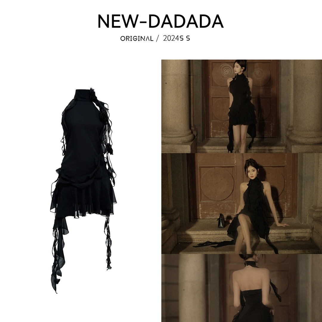 清清利达 NEW DADADA【假日舞会】新时尚蕾丝修身设计感连衣裙TP690