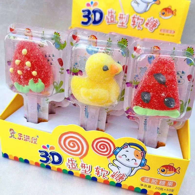 【团单】独立包装02儿童零食糖果3D卡通造型口味随机（2道具=1颗）