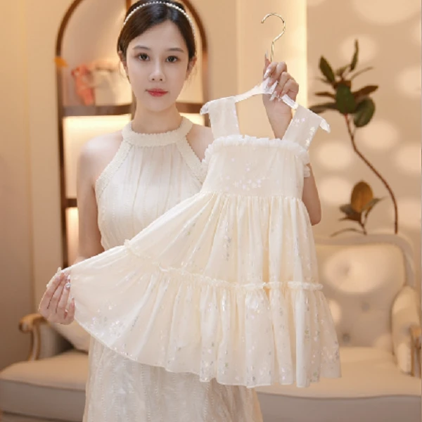 【Y.n8408】2024夏季新款重工日常甜美女孩公主裙女宝宝宝连衣裙