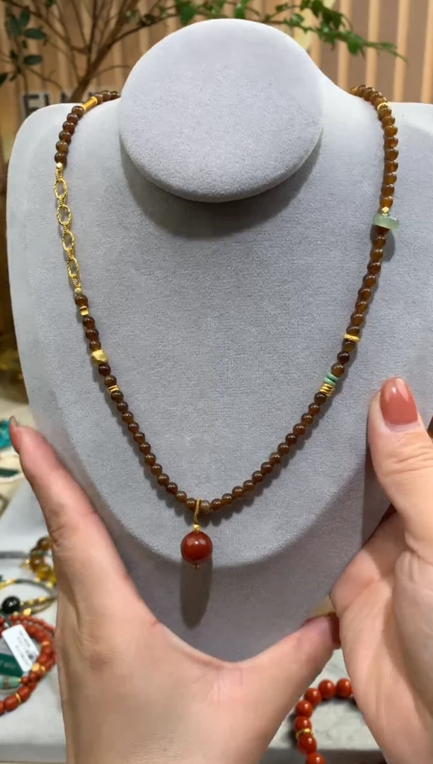 【闪购商品】和田玉项链银S925镶嵌项链