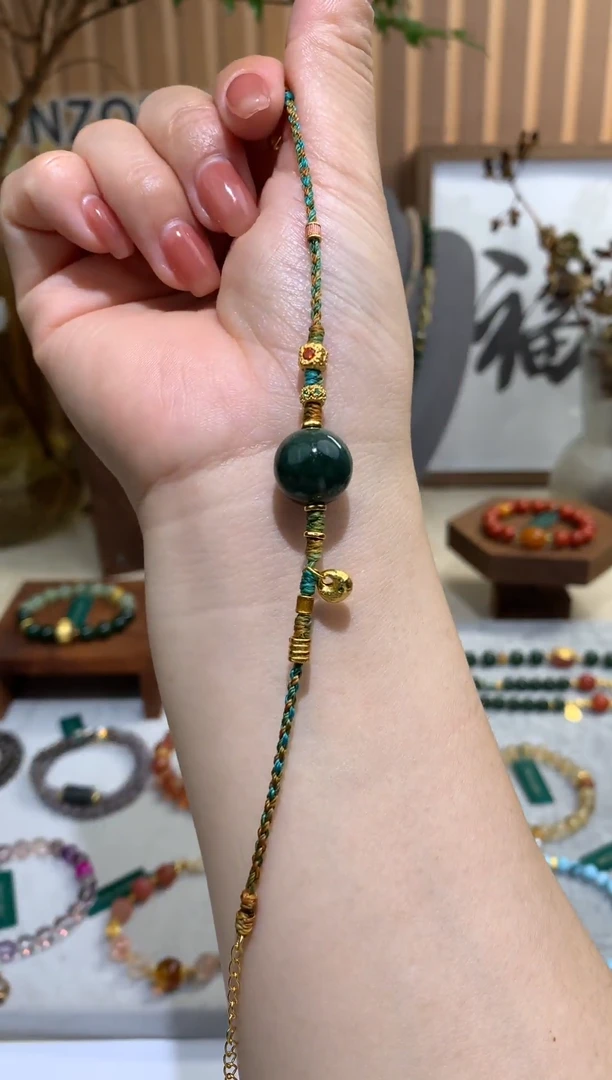 【闪购商品】翡翠手链银S925镶嵌手串