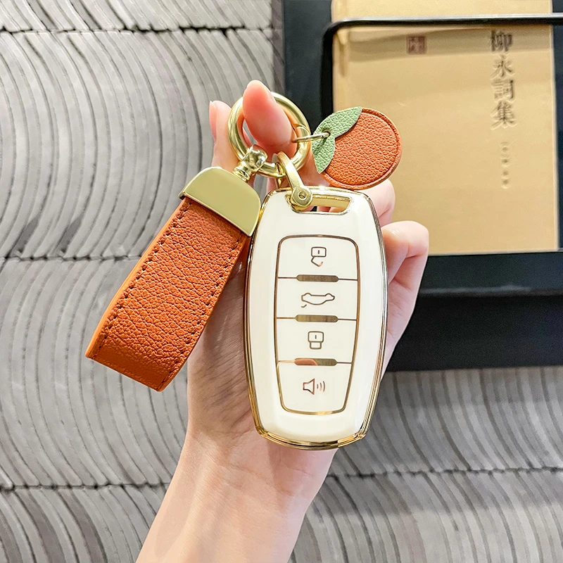 欧拉黑猫钥匙套萌宠版白猫R1钥匙包R2长城小野猫高档扣全包壳22款