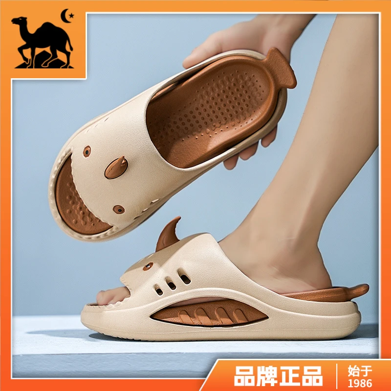 东方骆驼2024新款夏季拖鞋男踩屎感软底一字耐磨沙滩凉鞋防滑男士