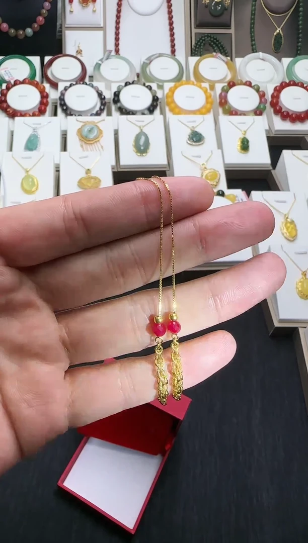 【闪购商品】红宝石耳饰未镶嵌多样性发一27