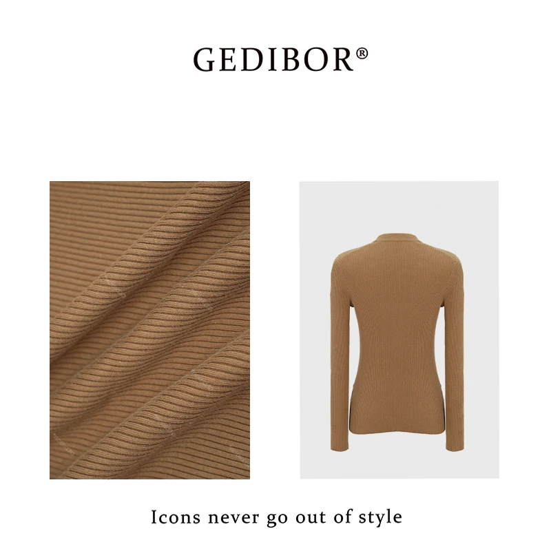 清仓！【GEDIBOR】“维多利亚”经典三角标气质时尚高级显瘦针织开衫