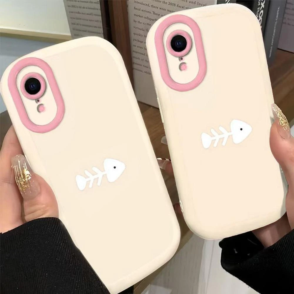 情侣款小猫适用苹果16手机壳iphone15华为vivo小米14oppo全包防摔