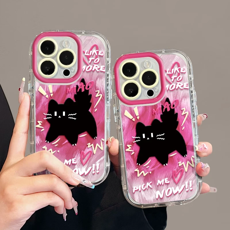 个性惊吓猫适用苹果15手机壳新款华为可爱vivo羽纱小米14创意oppo