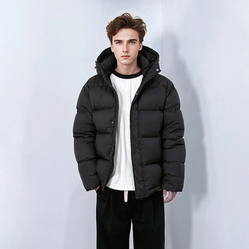 独等/UCUB 95%白鸭绒700蓬连帽泡芙羽绒服男2024新款冬季加厚外套