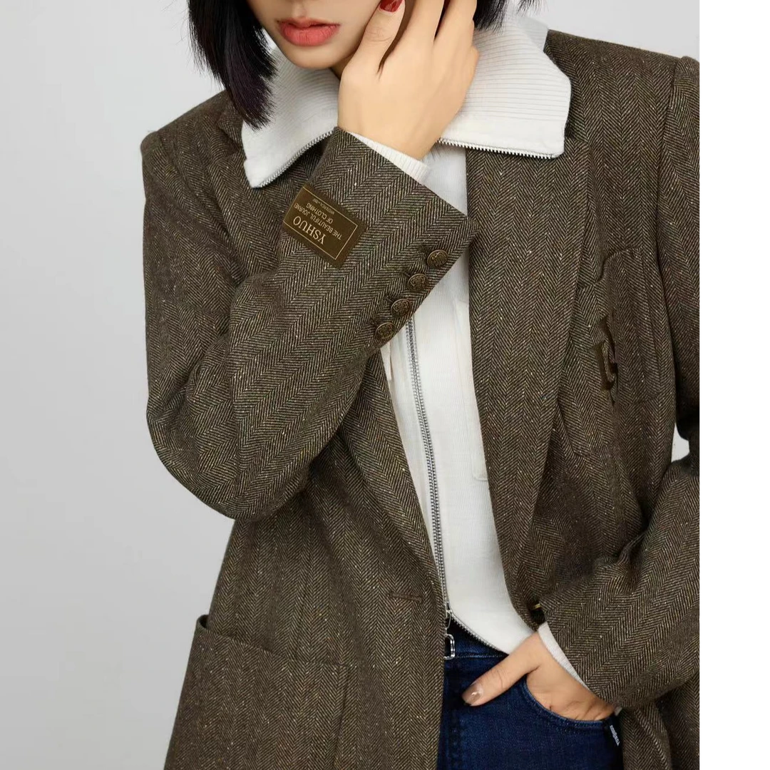 撤柜商品不退换（介意勿拍）男友力直身版质感西装446121