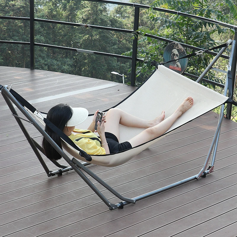 成人家用折叠户外单人吊床透气户外秋千野外露营防侧翻室内吊椅
