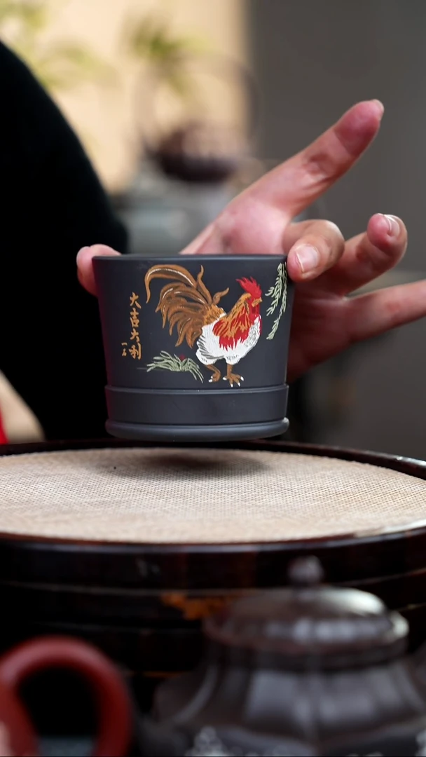 【闪购商品】紫砂茶壶石黄公鸡杯