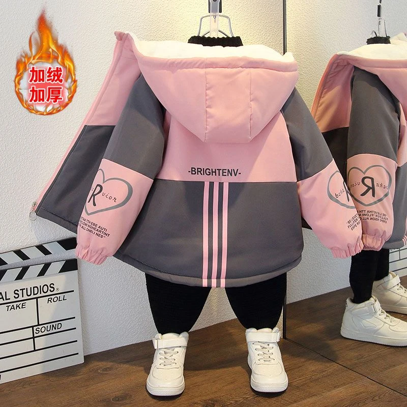 秋冬装外套加绒2024新款洋气男童时髦冬季加厚保暖派克服棉衣D81