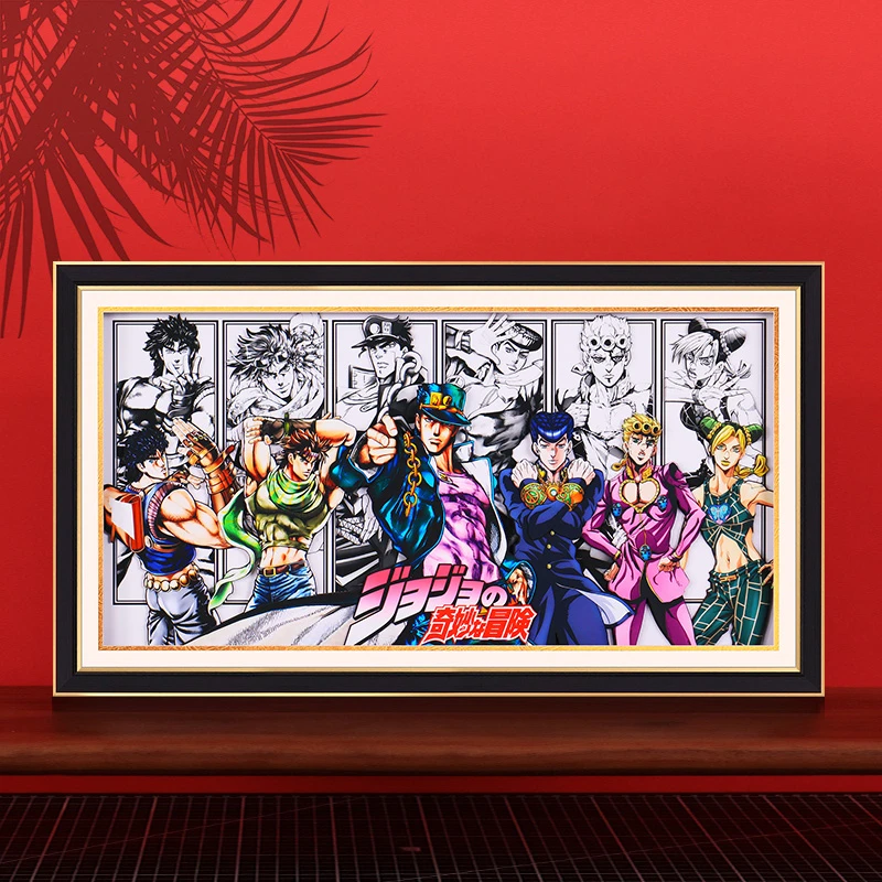 【JOJO】奇妙冒险动漫简约立体装饰画手工色彩立体挂画礼物轻奢设计