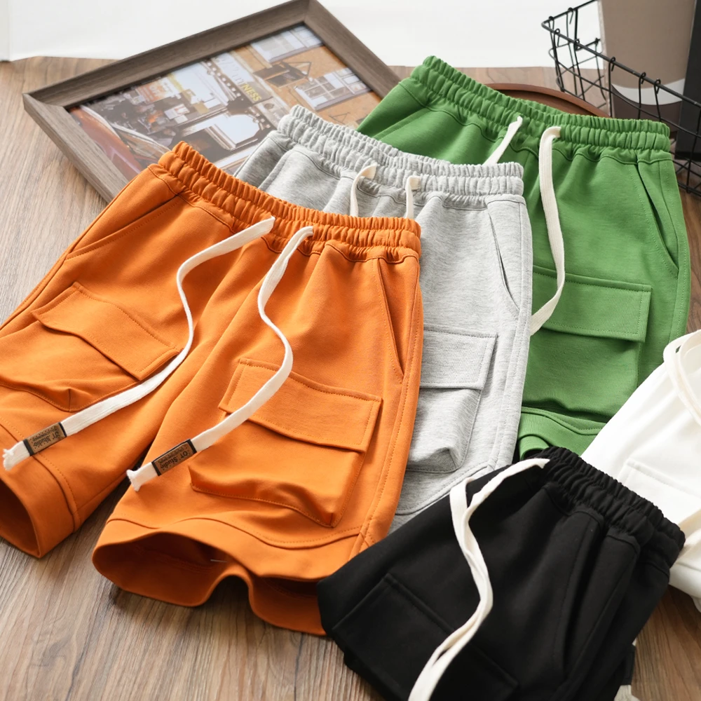 儿童男童夏季新款工装短裤休闲中大童抽绳裤子百搭洋气五分裤