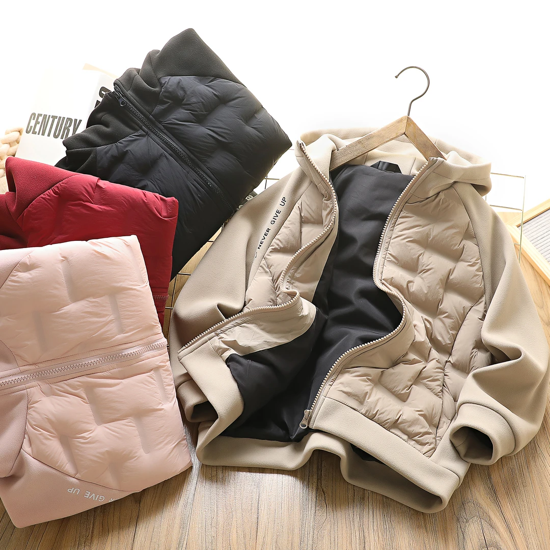 男童儿童秋冬新款拼接防风连帽羽绒服外套中大童休闲拉链6327