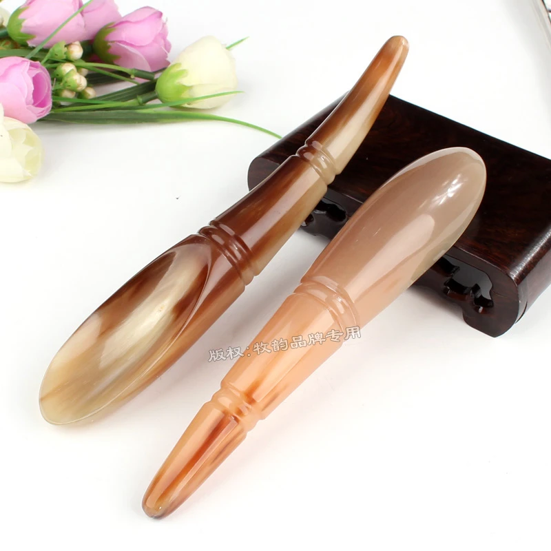 牧韵正宗牛角美容板刮板肩颈背部痧按摩经络拨筋棒实心按摩棒